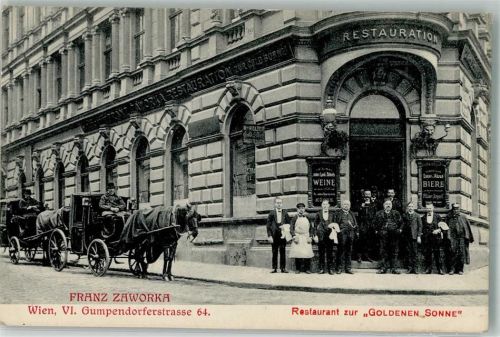 Wien 1925 Gasthaus Zur goldenen Sonne Gumpendofer Straße 64