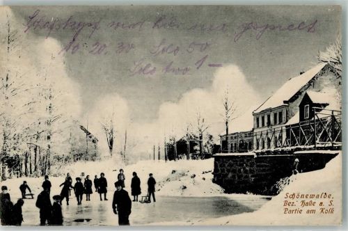Schönewalde 1921 Am Kolk Kinder Rodelschlitten Winter