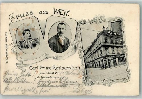 Wien 1915 Gasthaus Zur Stadt Paris Siebensterngasse 48