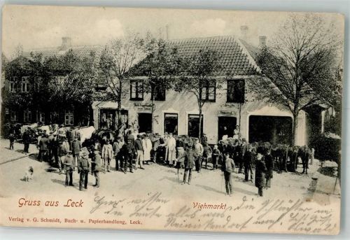 25917 W2262 Leck 1904 Foto AK Viehmarkt Viehändler