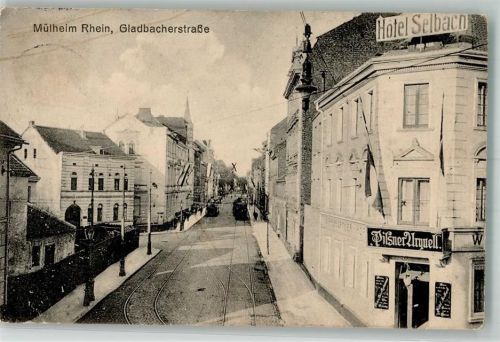 50667 W5000 Köln Mülheim 901 - Gladbacherstraße Hotel-Gasthaus Selbach Emailleschilder