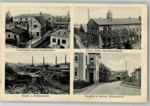 Burscheid Schuhfabrik Frankenstein Maschinenfabrik Gotze Ziegel- u. Klinkerwerke Röhrenfabrik Bergfeld & Heider Burscheider Industriewerke