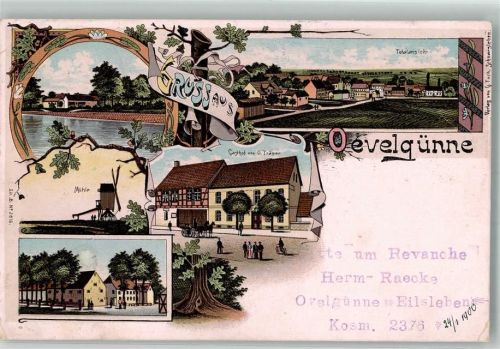 Ovelgünne 1900 Windmühle Gasthaus Träger