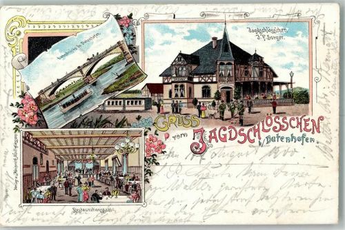 Dutenhofen Lahnbrücke Gasthaus Jagdschlößchen Speisesaal