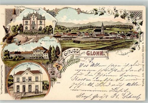 Glonn 1900 Warenhaus Birmelin Schloß Zinneberg Postgarten-Villa Zwerge