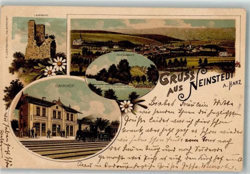 Neinstedt 1904 Lauenburg Bahnhof Teufelsmauer Bahnpost Magdeburg-