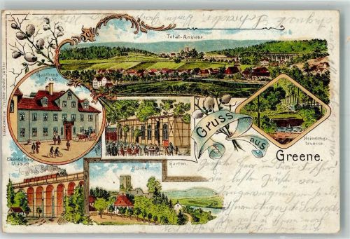 Greene Ruine Gasthaus Rose Heinrichsbrunnen Eisenbahnviadukt