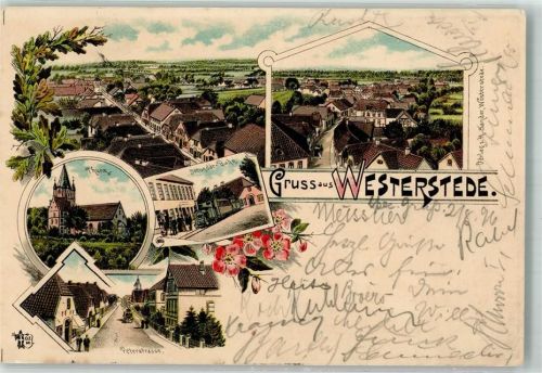 Westerstede 1896 Stadtturm Peterstraße Sekundär-Bahn Verlag Ottmar Zieher-München