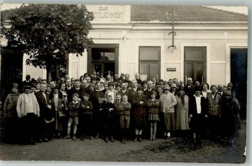 Wien Gasthaus zur Gemütlichkeit Gruppenfoto Draschestrasse 77 Inzersdorf