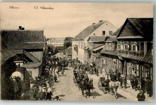 Mlawa 1915 Feldpost WK I Korps Zastrow Straße Ulica Niborska