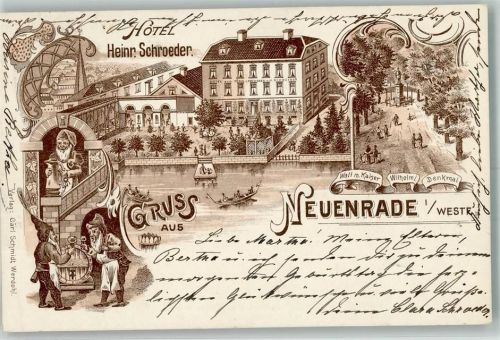 Neuenrade Vorläufer Hotel Schroeder Zwerge - Kellergeister Wall Kaiser Wilhelm-Denkmal