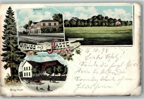 Haste 1898 Alte Ober-Försterei Bahnhof Königstanne