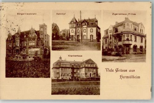 Hermülheim Krankenhaus Bürgermeisteramt Bahnhof Zigarrenhaus Wilkes