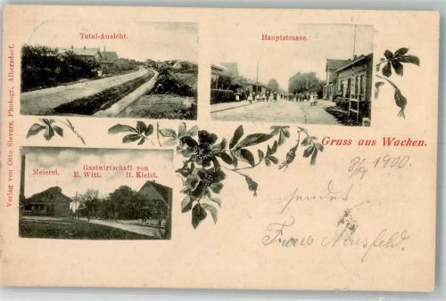 Wacken 1900 Hauptstraße Meierei Gasthaus Witt Gasthaus Kleist