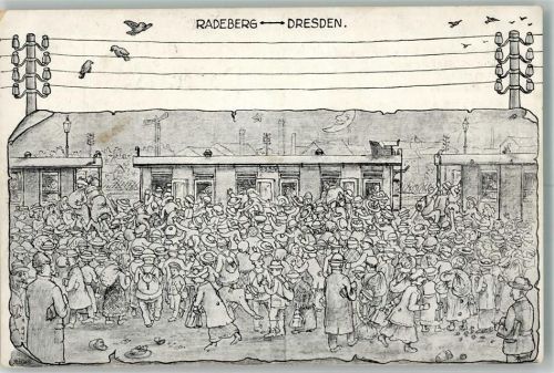 Radeberg Bahnhof Radeberg Bahnsteig Gedicht signiert