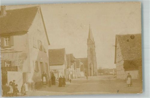Biblis 1905 Dorfstraße Bartholomäuskirche