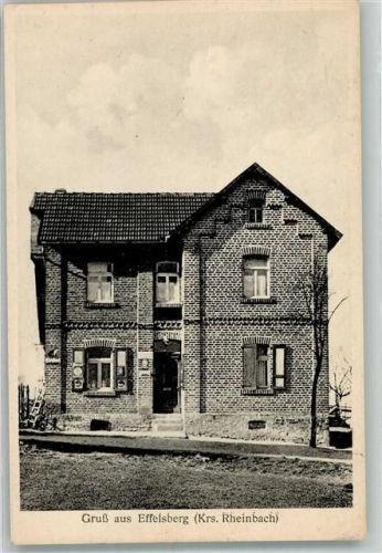 53902 W5358 Effelsberg Foto AK Kaufhaus Thomas Lessenich Klinkergebäude