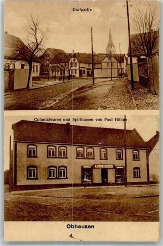 Obhausen Dorfstraße Kolonialwaren-Handlung Höhne