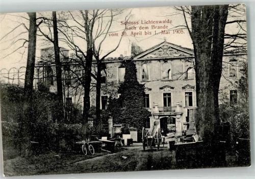 Niederwiesa 1905 Schloß Lichtenwalde Nach Brandnacht 30. April/1.Mai 1905
