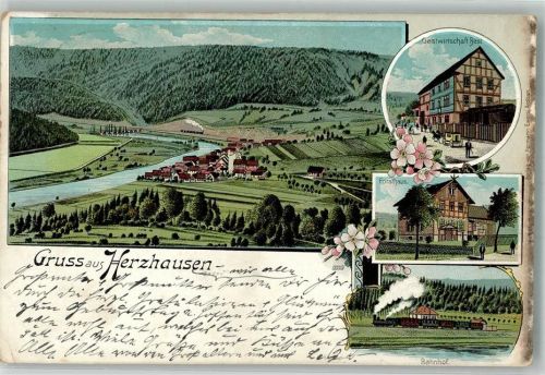 Herzhausen 1902 Forsthaus Gasthaus Best Bahnhof