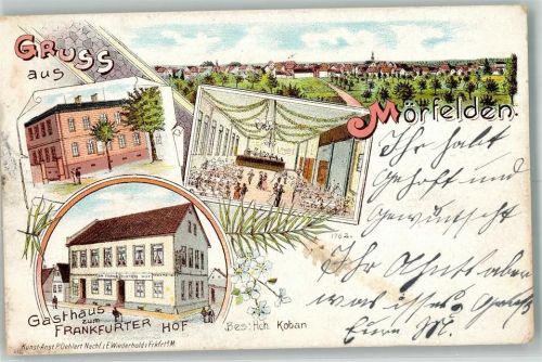 Mörfelden 1903 Gasthaus zum Frankfurter Hof Saal