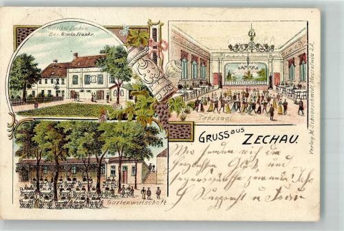 Zechau 1905 Gasthaus Zechau Tanzsaal Gartenwirtschaft