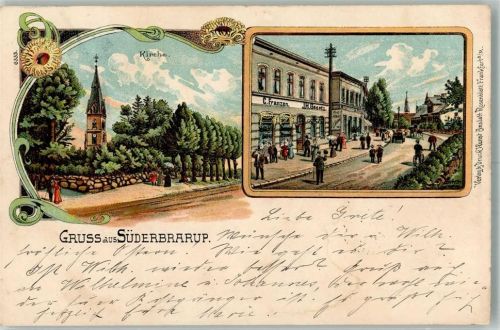 Süderbrarup 1902 Ev. Kirche Ortstraße