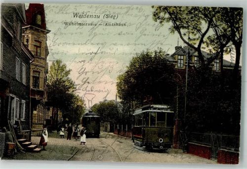 Weidenau Wilhelmstraße Amtshaus Straßenbahnen