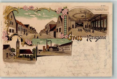 Neu Königsaue 1898 Breitestraße Zuckerfabrik Haedecker Ballsaal