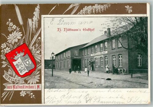Kaltenkirchen 1905 Stadtwappen Gasthaus Hüttmann
