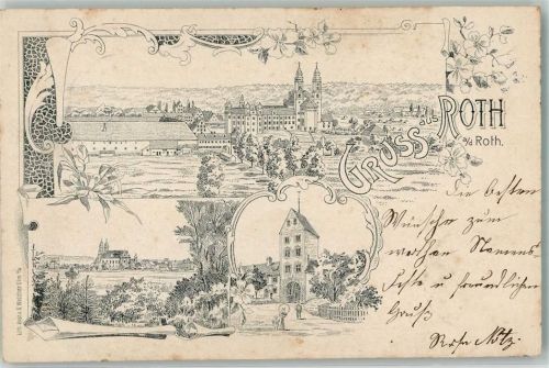Roth 1898 Vorläufer Druck um 1890 Klosterkirche Stadttor