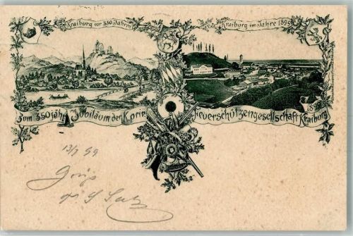 84559 W8261 Kraiburg a. Inn 1899 - 350 jähr. Jubiläum der Kgl. Feuerschützengesellschaft Kraiburg Die Kraiburg