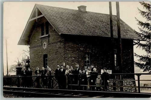 Oberau Bahnhof Gruppenphoto