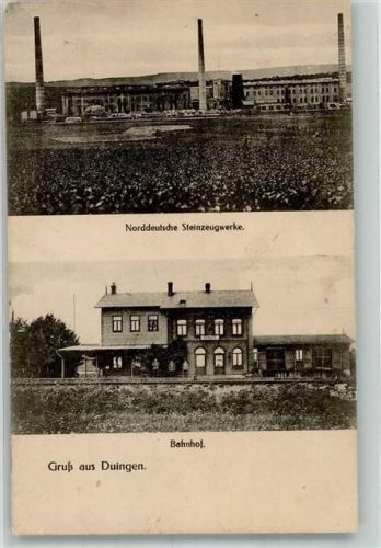 31089 W3225 Duingen - Norddeutsche Steinzeugwerke-Fabrik Bahnhof
