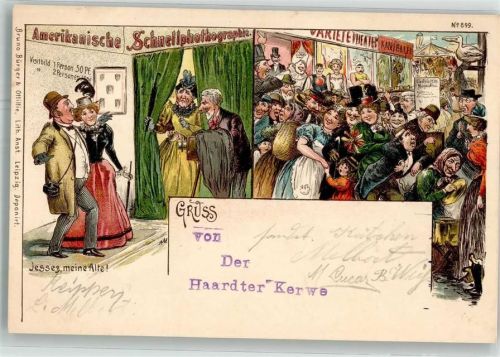 Haardt 1900 Gruss von der Haardter Kerws Fotoapparat Verlag Bruno Bürger u. Ottillie Nr. 899