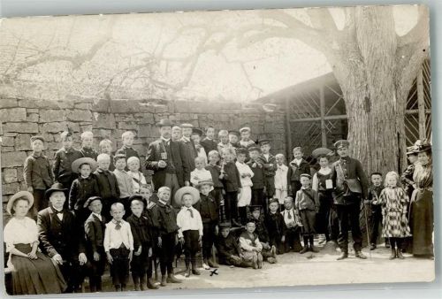 Stadtroda 1909 Gruppenphoto Ort handschriftlich