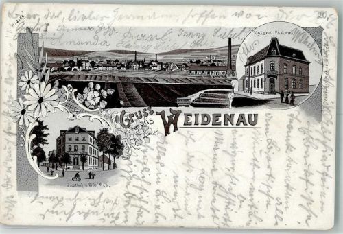Weidenau 1899 Gasthaus Weil Kaiserl. Postamt