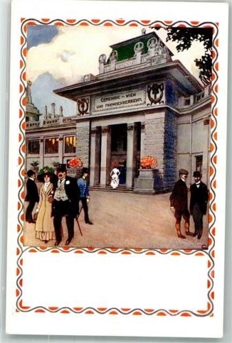 Wien 1910 Gebäude Fremdenverkehr Jugendstil