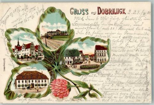 Doberlug-Kirchhain 1901 Schloss Gasthaus Poststraße Bahnhof