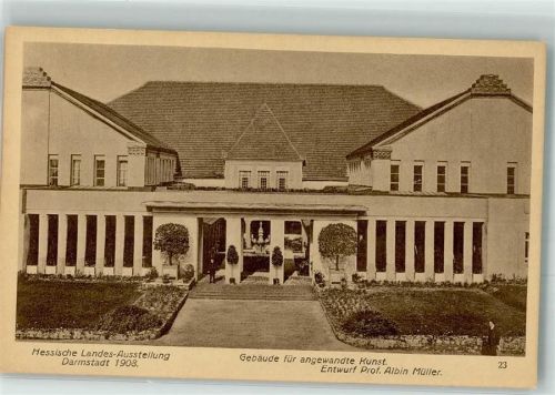 W6100 Darmstadt Hess. Landesausstellung Gebäude für angewandte Kunst Architekt Albin Müller Kunstgeschichte Darmstadt 1908