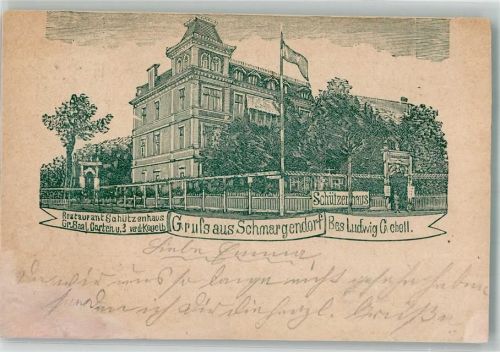 Schmargendorf 1897 Vorläufer Druck um 1890 Gasthaus Schützenhaus
