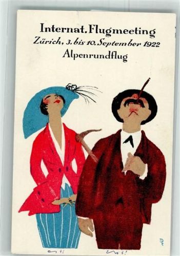 Zürich 1922 Int. Flugmeeting Alpenrundflug Dübendorf