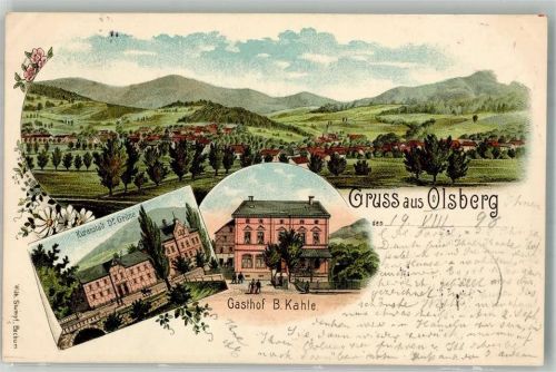 Olsberg 1898 Kuranstalt Dr. Grüne Gasthaus Kahle