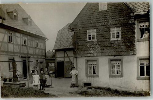 Limbach-Oberfrohna 1910 Bauernhof Scheune Pumpbrunnen
