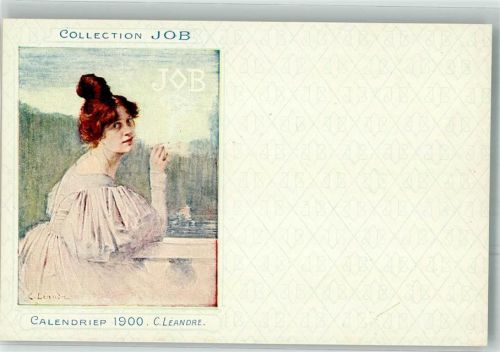 Zigaretten Jugendstil Calendriep 1900 C. Leandre Collection JOB 1899 Künstlerkarte