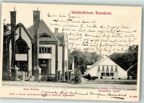 W6100 Darmstadt Künstlerkolonie Jugendstil Haus Behrens Kunstgeschichte Darmstadt 1901