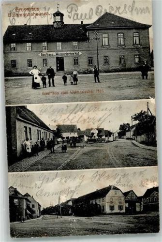 99628 O5231 Guthmannshausen 1913 - Gasthaus zum Weimarischen Hof Dorfstraße