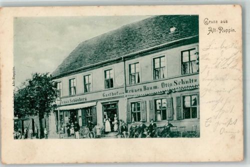 Alt Ruppin 1901 Gasthaus zum grünen Baum