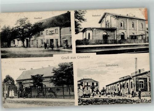 Krensitz Gasthaus Schule Seifenfabrik Bahnhof Bahnpost Halle