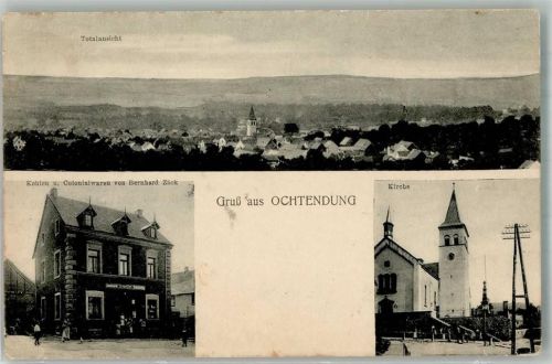 Ochtendung 1908 Kohle- & Kolonialwaren Zäck Dorfkirche